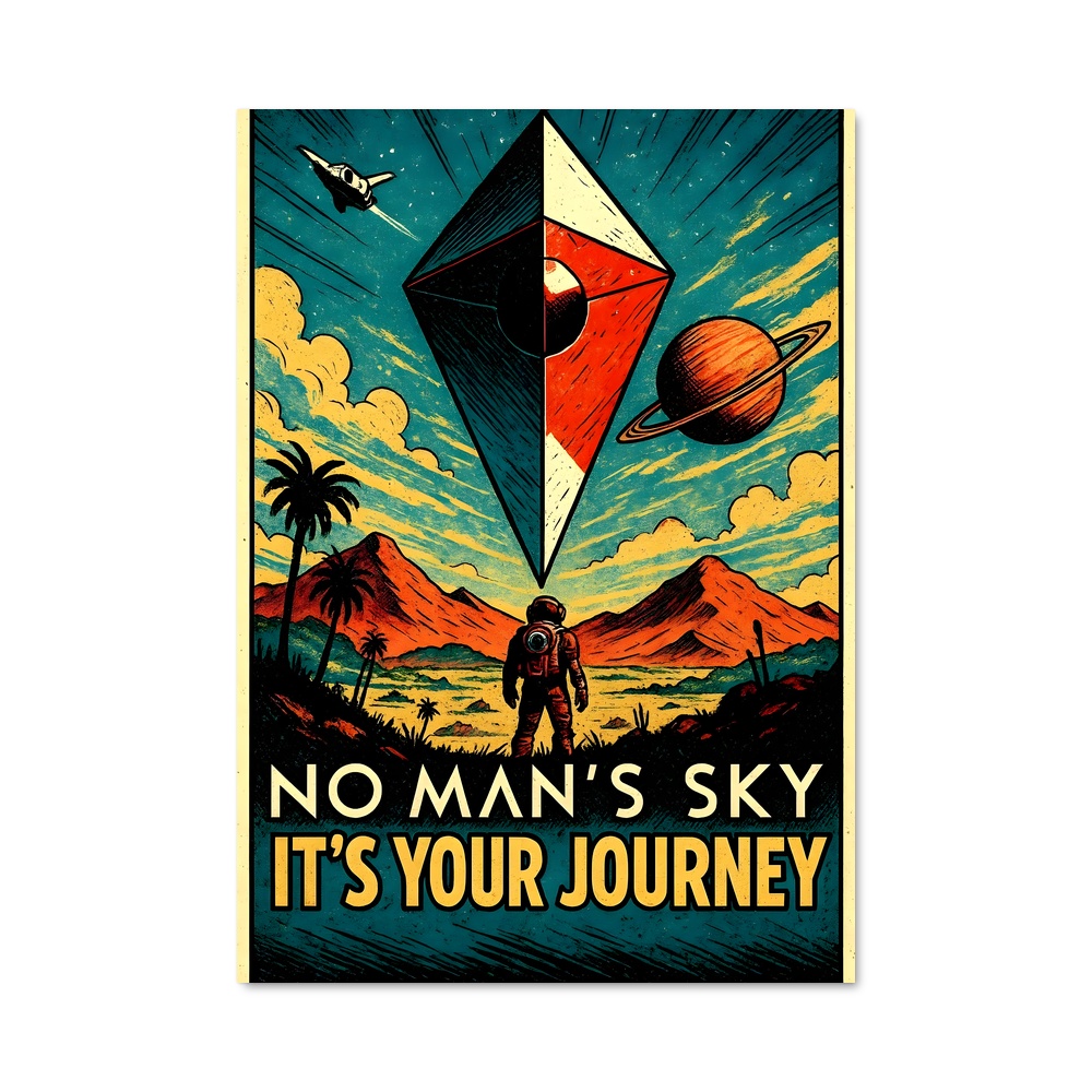 Poster man sky perte